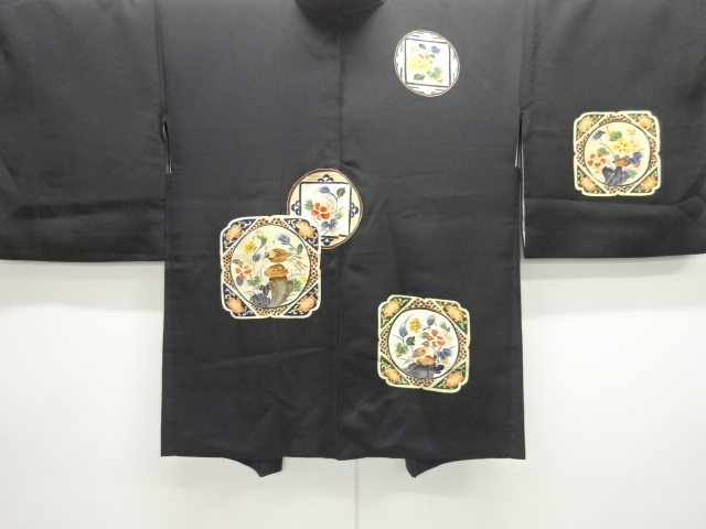 絵皿に鳥模様絵羽織